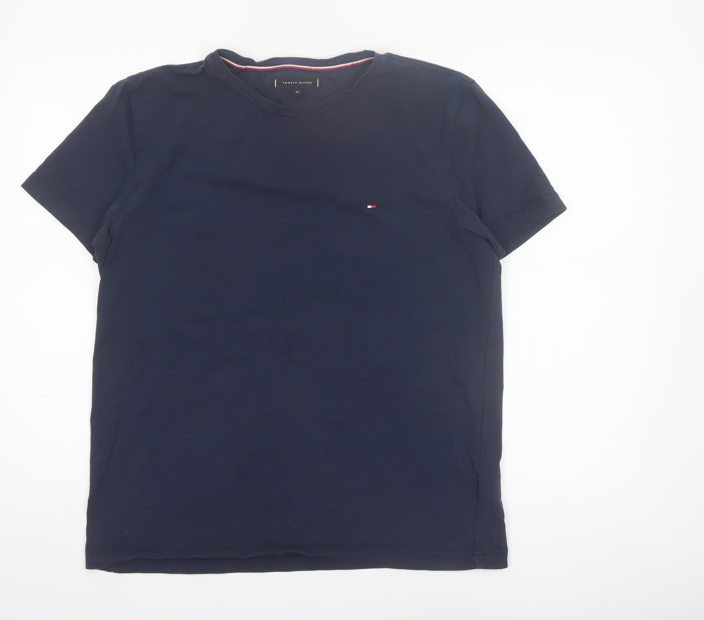 Tommy Hilfiger Men's Blue XL Crew Neck Cotton T-Shirt