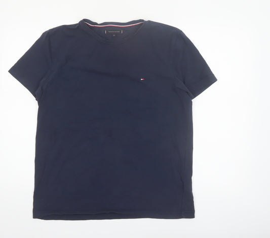 Tommy Hilfiger Men's Blue XL Crew Neck Cotton T-Shirt