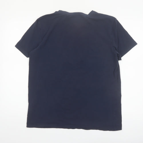 Tommy Hilfiger Men's Blue XL Crew Neck Cotton T-Shirt