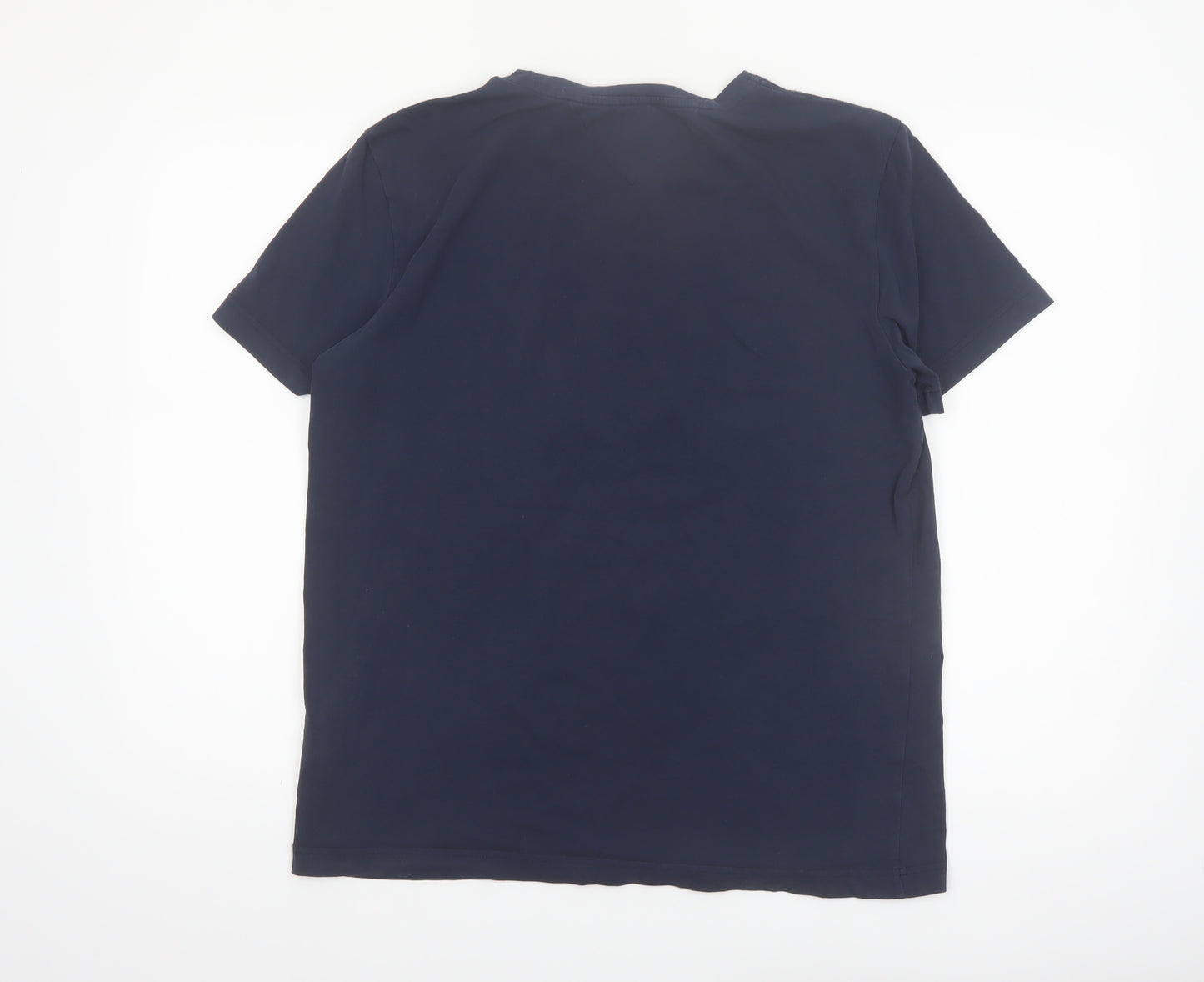 Tommy Hilfiger Men's Blue XL Crew Neck Cotton T-Shirt