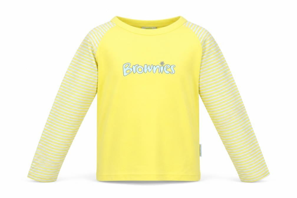 David Luke Brownies Long Sleeve Yellow Striped T-Shirt Girls 4-5 Years