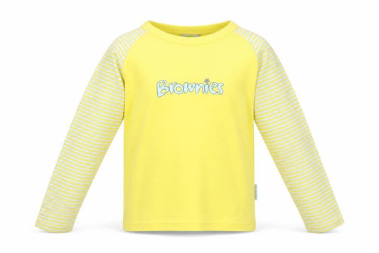 David Luke Brownies Long Sleeve Yellow Striped T-Shirt Girls 4-5 Years