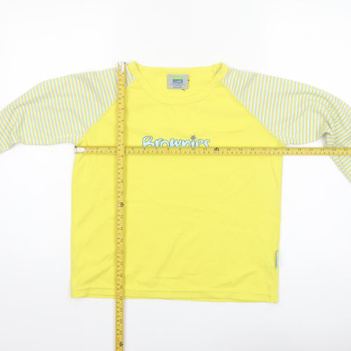 David Luke Brownies Long Sleeve Yellow Striped T-Shirt Girls 4-5 Years