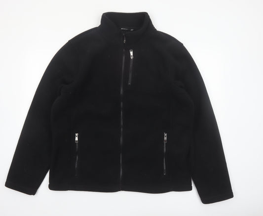 Crane Men's Black Fleece Full Zip Jacket Size L Regular Fit