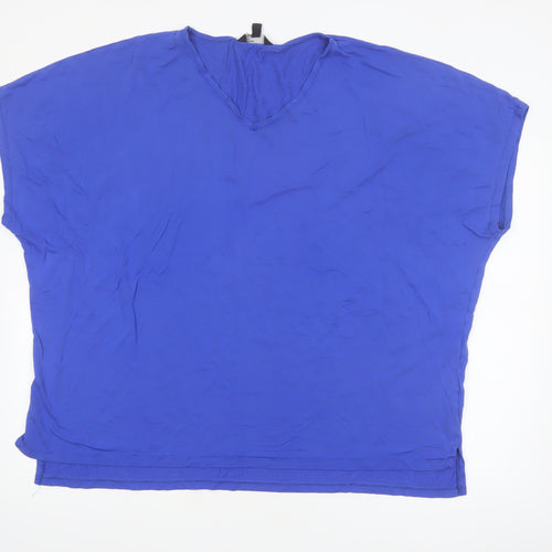 Friends Like These Women's Blue V-Neck Relaxed Blouse Size 20