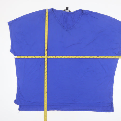 Friends Like These Women's Blue V-Neck Relaxed Blouse Size 20