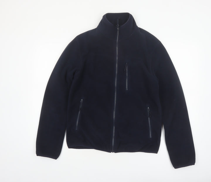 Marks and Spencer Men's Blue Fleece Zip Jacket Size S Regular