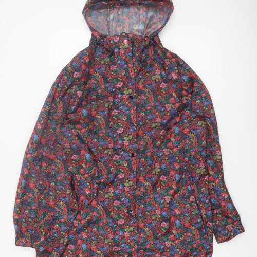 Joules Women’s Multicoloured Floral Waterproof Rain Coat Size 14