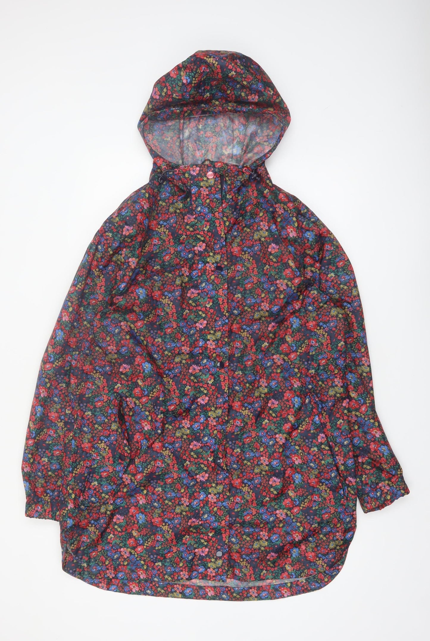 Joules Women’s Multicoloured Floral Waterproof Rain Coat Size 14