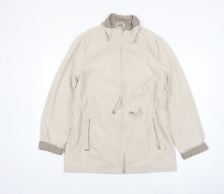 Debenhams Classics Women’s Beige Mid-Length Rain Coat Size 10