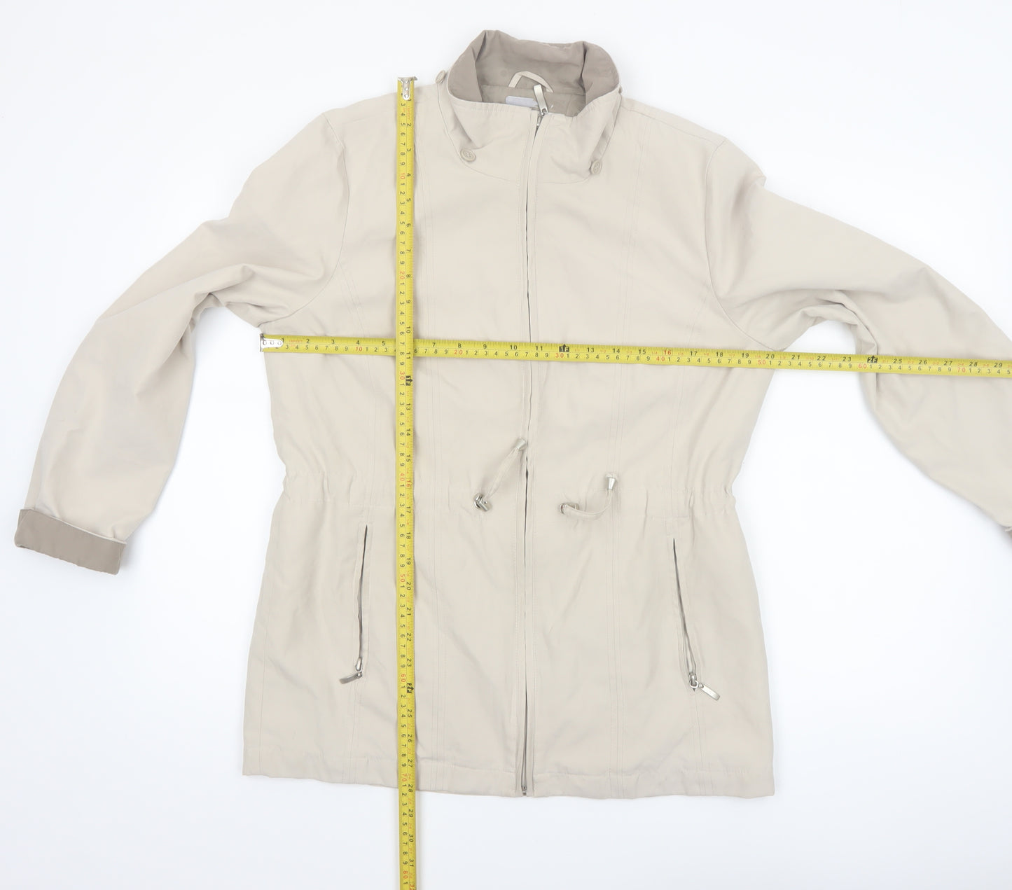 Debenhams Classics Women’s Beige Mid-Length Rain Coat Size 10