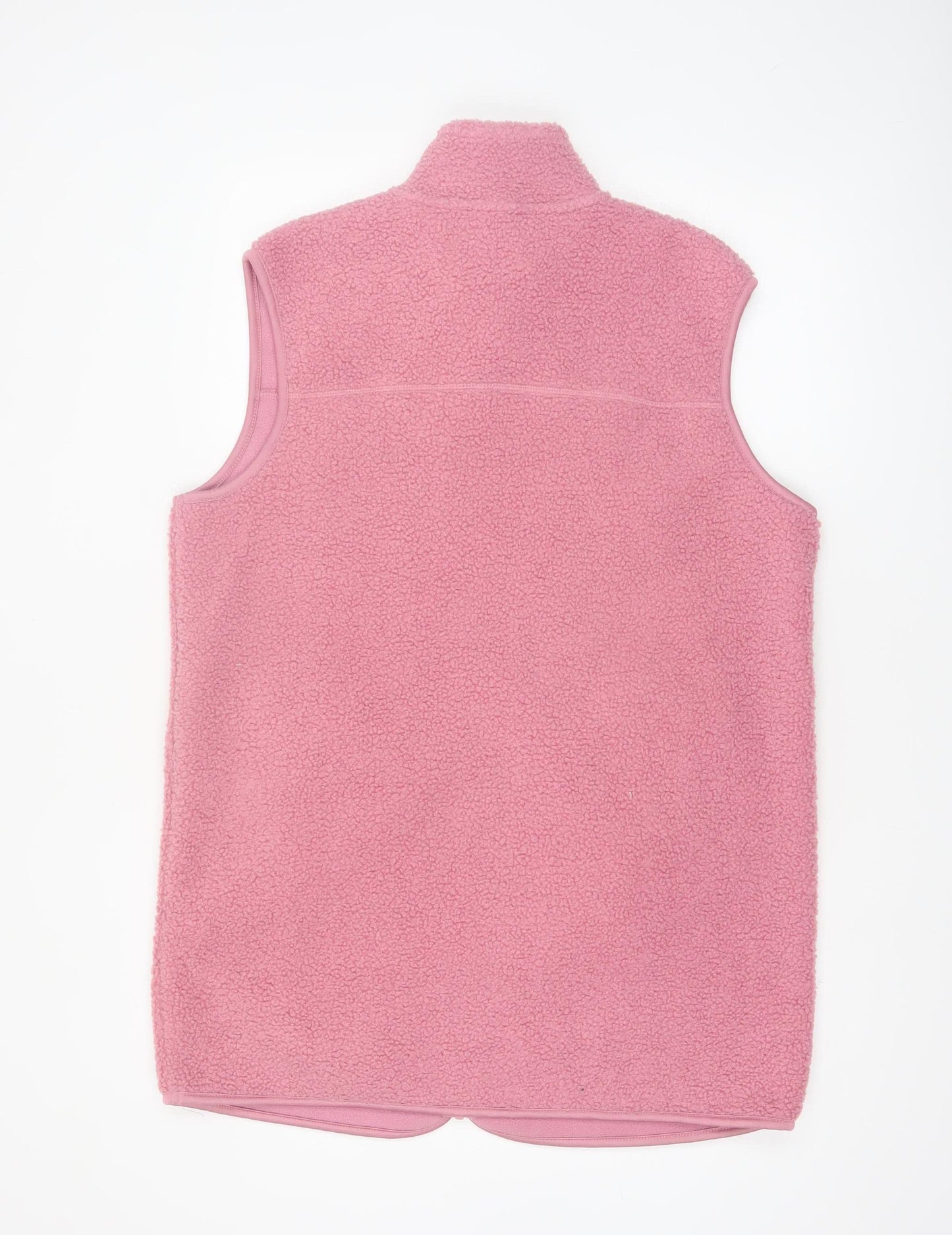 Tu Women Pink Fleece Bodywarmer Waistcoat Size 16 Zip Pockets