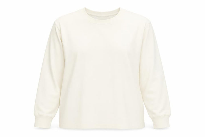 Uniqlo Women Ivory Long Sleeve Basic Stretch T-Shirt Size 2XL
