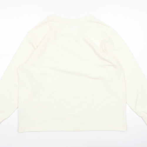 UNIQLO Women Ivory Long Sleeve Basic Stretch T-Shirt Size 2XL