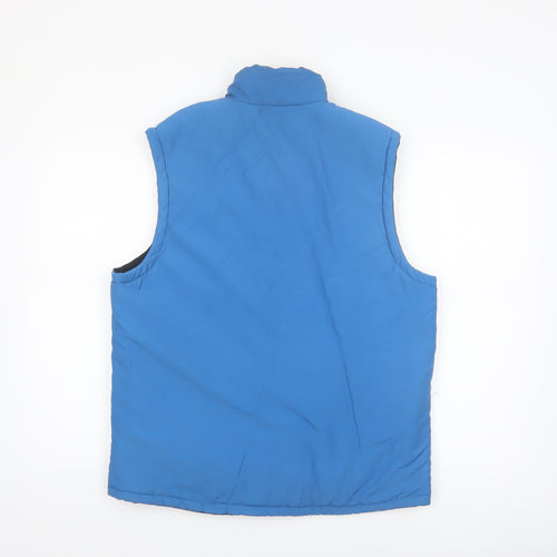 Jaeger Men's Blue Wool Blend Padded Waistcoat Size M