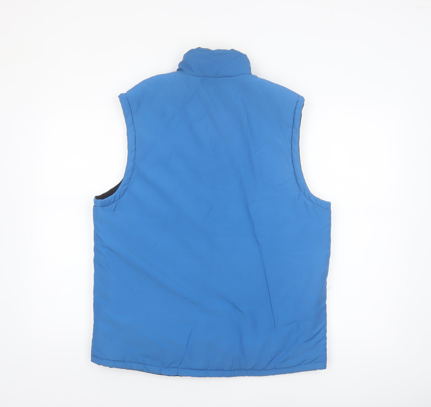 Jaeger Men's Blue Wool Blend Padded Waistcoat Size M