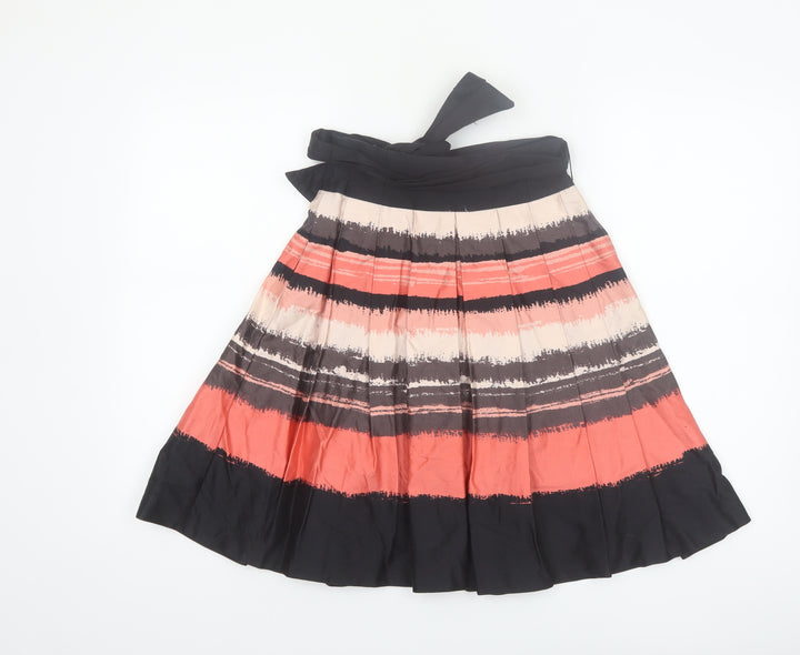 H&M Women’s Multicoloured Pleated Knee Length Skirt Size 4