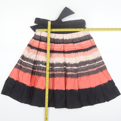 H&M Women’s Multicoloured Pleated Knee Length Skirt Size 4