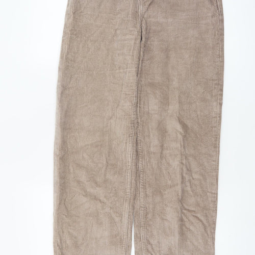 Motel Women’s Beige Corduroy Chino Straight Trousers Size S