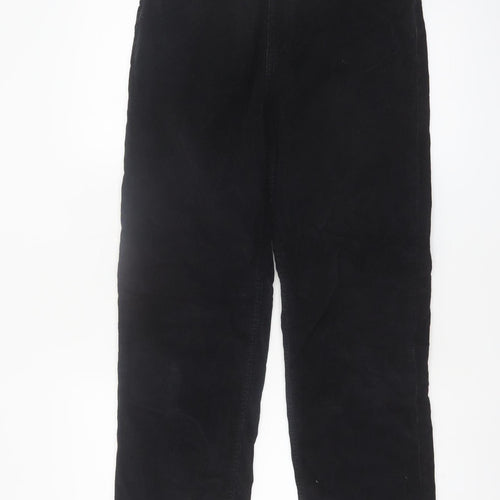 Jigsaw Womens Black Corduroy Straight Leg Trousers Size 28