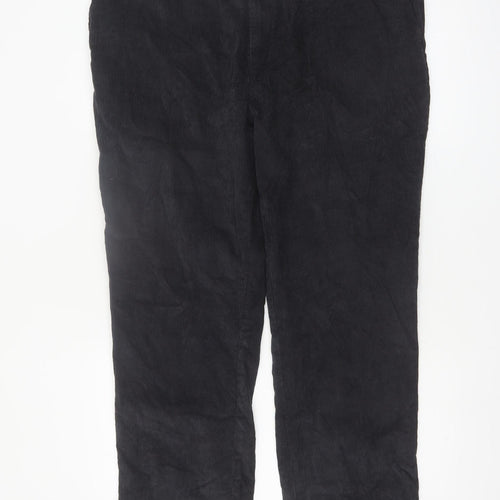 James Pringle Men's Black Corduroy Trousers 38W 29L Classic Fit