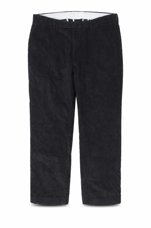 Front view of James Pringle Men's Black Corduroy Trousers 38W 29L Classic Fit