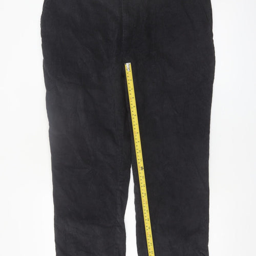 James Pringle Men's Black Corduroy Trousers 38W 29L Classic Fit