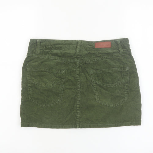 H&M L.O.G.G Women’s Green Corduroy Short Skirt Size 10