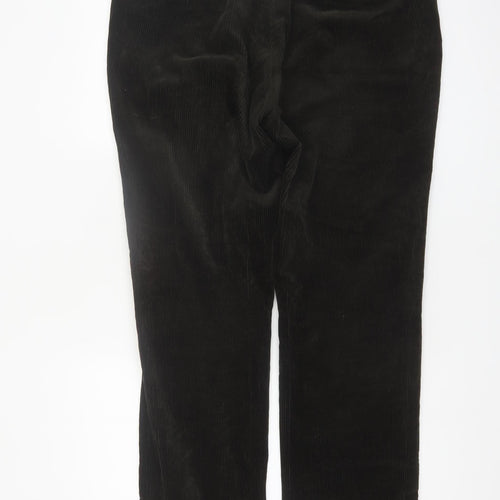 Brook Taverner Men's Black Corduroy Trousers 38R Regular Fit