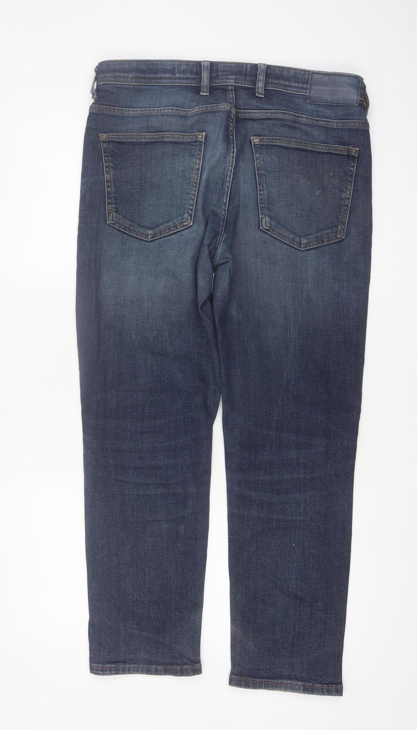 River Island Men’s Blue Straight Leg Denim Jeans 34/30