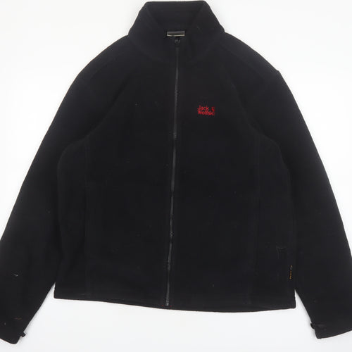 Jack Wolfskin Mens Black L Fleece Full Zip Outdoor Jacket