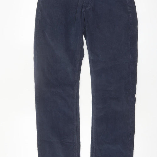 Ed Hardy Men's Blue Corduroy Straight Trousers Size 30x32