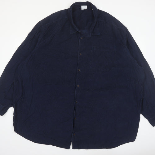 Jack & Jones Men's Blue 5XL Relaxed Fit Corduroy Button-Up Shirt