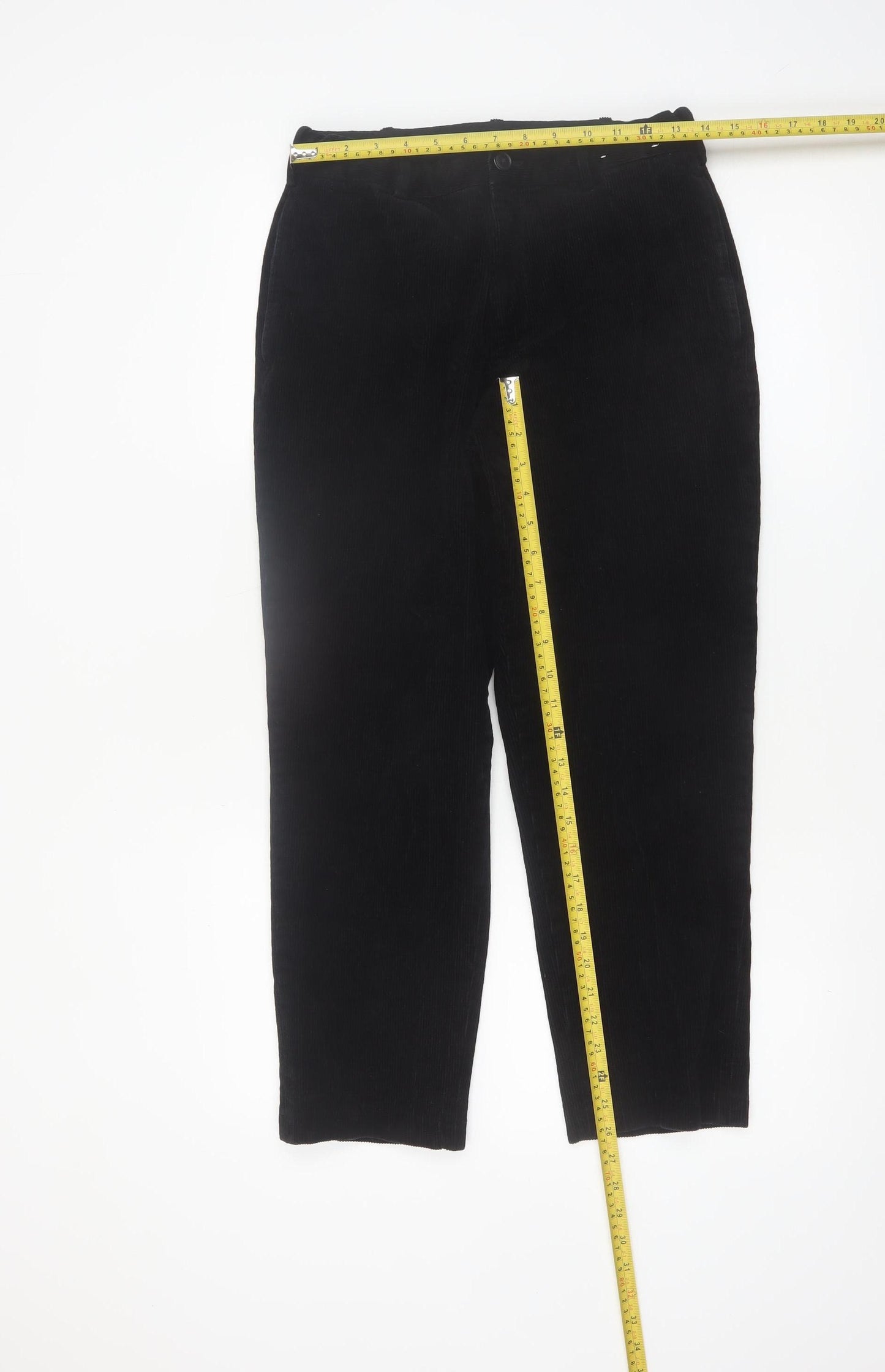 Marks and Spencer Women’s Black Corduroy Chino Trousers Size 12