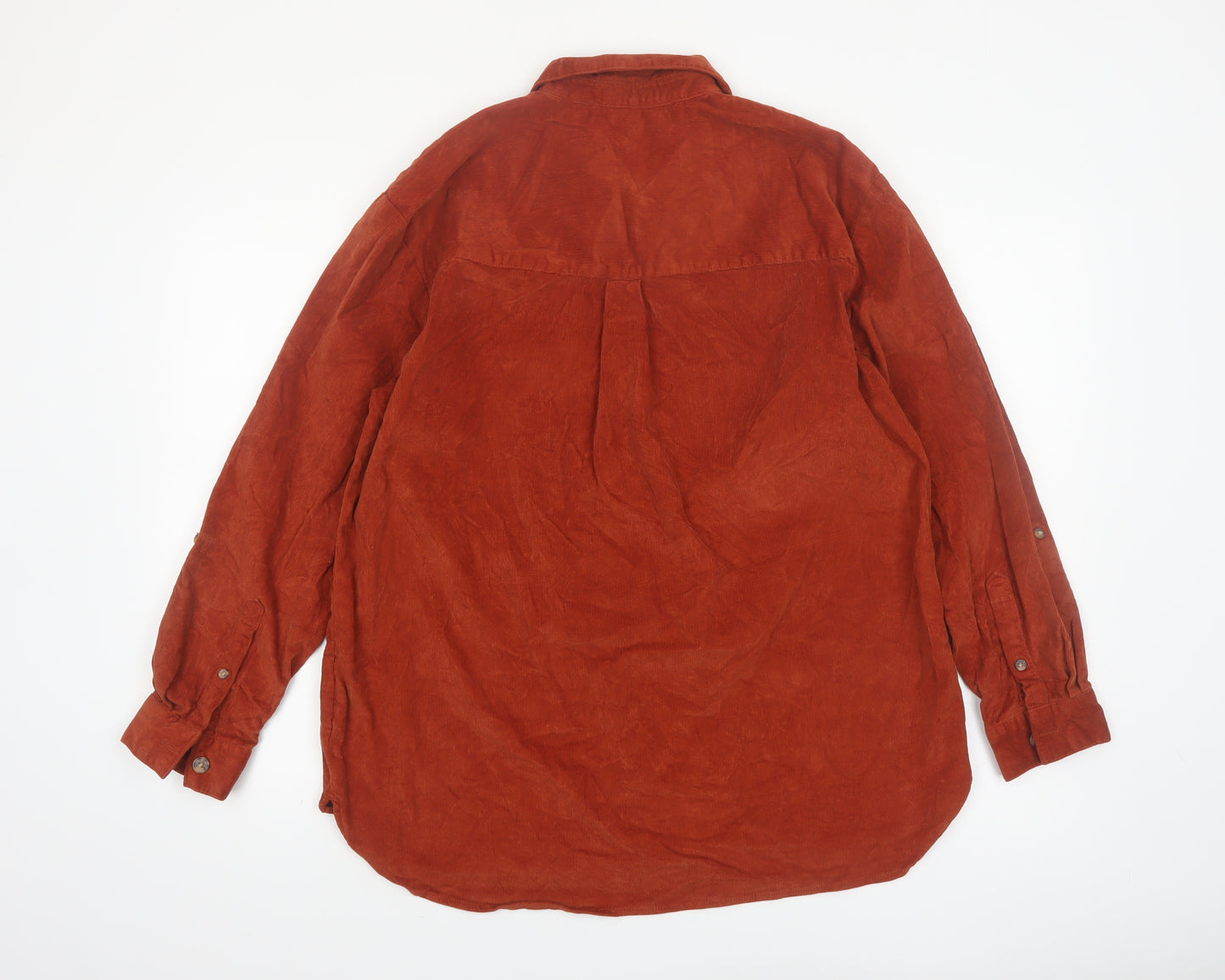 bonprix collection Women's Brown Corduroy Button-Up Shirt Size 16