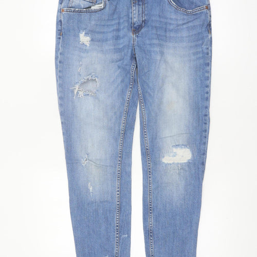 River Island Women’s Blue Distressed Skinny Jeans Size 12