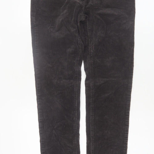 Marie Lund Women's Brown Corduroy Chino Trousers Size 8 Slim Fit