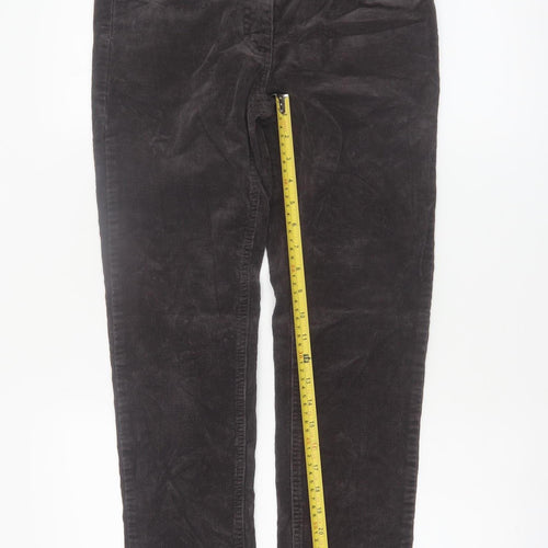 Marie Lund Women's Brown Corduroy Chino Trousers Size 8 Slim Fit