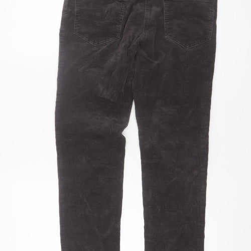 Marie Lund Women's Brown Corduroy Chino Trousers Size 8 Slim Fit