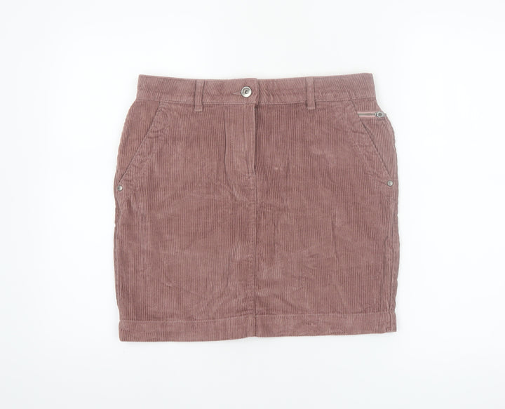 Next Women’s Brown Corduroy Short Skirt Size 8 Casual Cotton