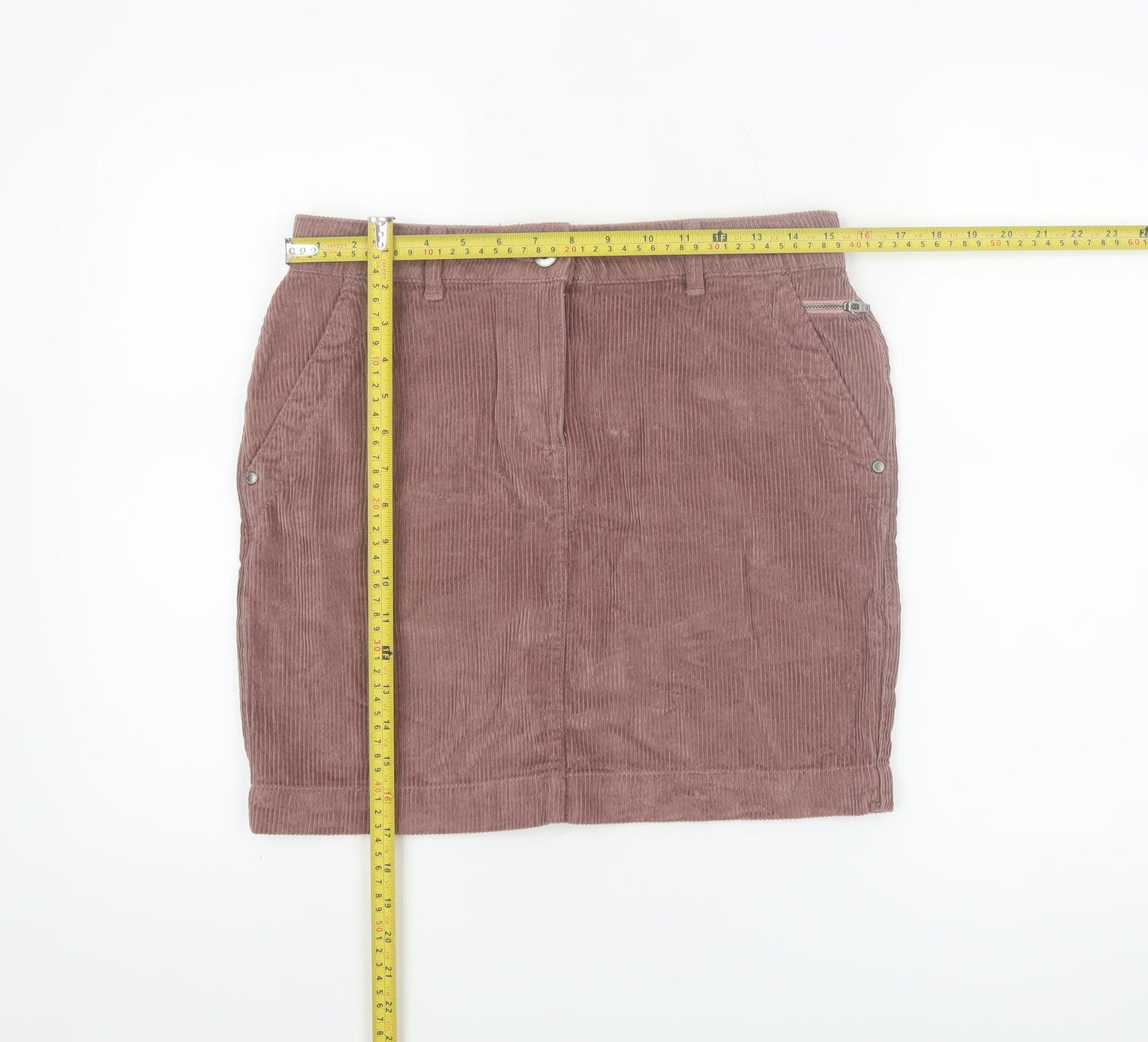 Next Women’s Brown Corduroy Short Skirt Size 8 Casual Cotton