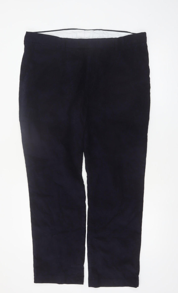 James Pringle Men's Navy Corduroy Trousers 38W 29L Classic Fit