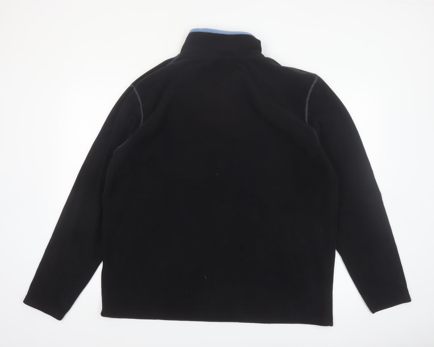 Atlas For Men Black Fleece Quarter Zip Pullover Sweatshirt Size L