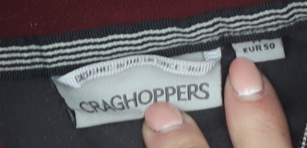 Craghoppers Men’s Red Black Fleece 1/4 Zip Pullover Sweatshirt L