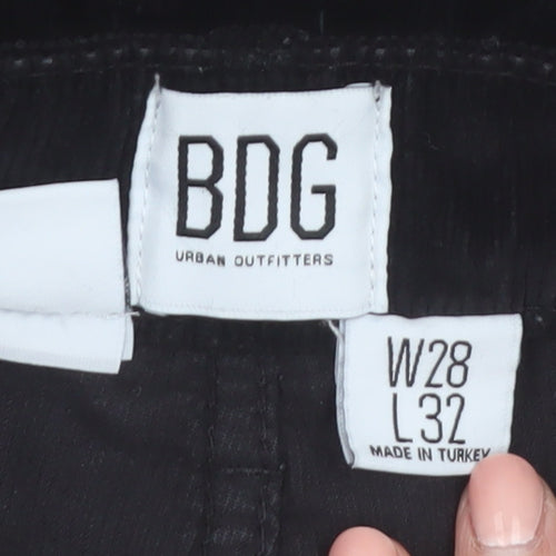 BDG Urban Outfitters Womens Black Corduroy Straight Trousers W28 L32