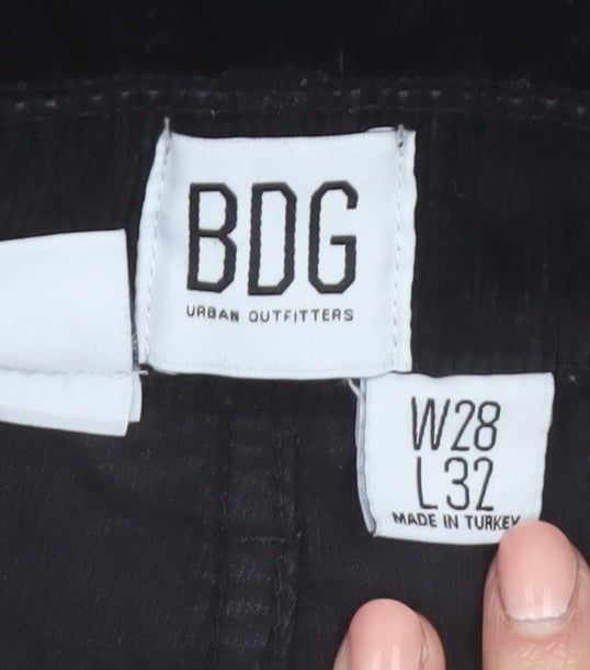 BDG Urban Outfitters Womens Black Corduroy Straight Trousers W28 L32