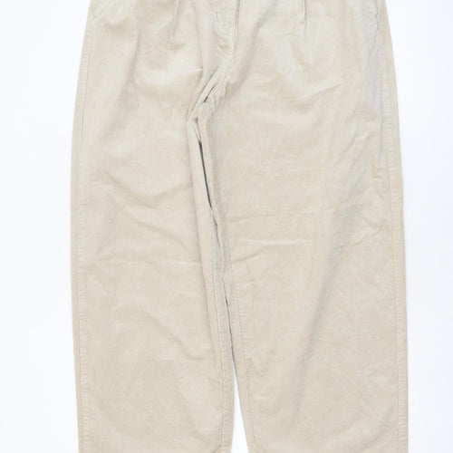 Marks and Spencer Per Una Women’s Beige Corduroy Chino Trousers Size 14 Regular