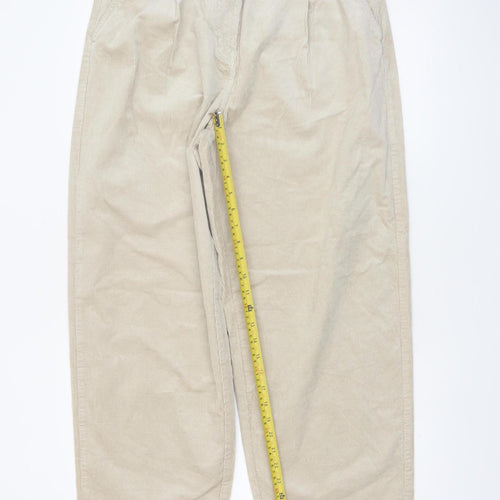 Marks and Spencer Per Una Women’s Beige Corduroy Chino Trousers Size 14 Regular