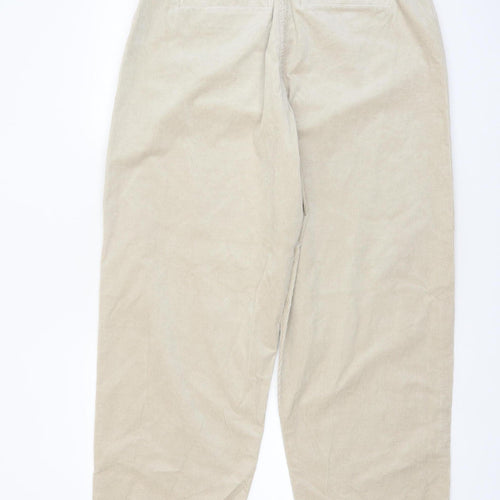 Marks and Spencer Per Una Women’s Beige Corduroy Chino Trousers Size 14 Regular