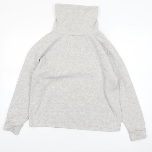 Jacqueline de Yong Women's Grey High Neck Pullover Sweatshirt Size M